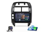 Autoradio Carplay Android 15 Per Vw Polo 9N 2001-2009 Gps Navi Wifi Bt Fm Dab+ 2+64G Con Telecamera