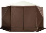 Succebuy Tenda Gazebo 12 X 12 Piedi, Pensilina Pop-Up A 6 Lati Con Finestre A Rete, Borsa Portatile Per Il Trasporto, Picchetti Per Il Terreno Per Il Campeggio All'aperto, Il Prato, Il Giardino..