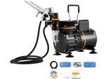 Succebuy Set Di Aerografi, Compressore A Doppia Ventola Con 3 Aerografi E Accessori Per L'arte