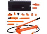 Succebuy Kit Di Potenza Porta Da 10 Tonnellate, Cilindro Idraulico Con Pompa, Martinetto Con Tubo Dell'olio Da 4,6 Piedi/1,4 M, Attrezzo Per La Riparazione Di Telai Piegati Con Custodia Per Auto