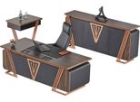 Set Da Studio Scrivania Ufficio Sedia Ufficio Credenza Tavolino Nero