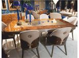 Casa Padrino Tavolo Da Pranzo Marrone / Oro / Grigio 240 Cm - Mobili Per La Sala Da Pranzo