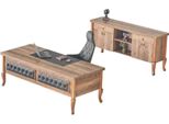 Mobili Per Ufficio Scrivania Sedia Direzionale Credenza Spazio Di Archiviazione Classico Marrone