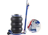 Succebuy 5 Ton/11000 Lbs Triple Bag Air Jack, Pneumatico Airbag Jack 18,5 Pollici Di Sollevamento, Sollevamento Veloce Con Maniglia Regolabile Per La Riparazione Garage Auto