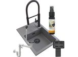 Lavello Granitan | Argos - Grigio Granito - Incluso Rubinetto E Sifone - Alta Qualità