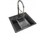 Franke Sirius Sid 610 Quarzo Nero Lavello Spirale Rubinetto Retrò