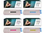 4X Toner Per Oki 46-C532B 46490608 Cmyk = Nero + Blu + Rosso + Giallo | Sostituzione Per C 532 Dn C 542 Dn Mc 563 Dn Mc 573 Dn