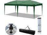 Aopunly Gazebo Pieghevole 3 X 6M Gazebo Pop Up Pieghevole Da Giardino, Protezione Uv 50+ Gazebo E Tende Per Feste Senza Lati Verde