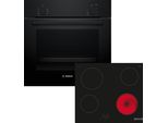 Bosch Einbau-Backofen-Set, HBF010BA1 + PKE61RAA2E, Einbau-Backofen, Elektro-Kochfeld HBD211FB66