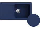 Granitan | Lavello In Granito Ada - Blu Granato - Lavello Da Incasso Con Sgocciolatoio - Design Robusto