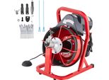 Succebuy Macchina Per La Pulizia Dei Tubi 50 Ft X 3/8 Di Pollice, Spirale Automatica Per La Pulizia Dei Tubi, Scovolino Elettrico Con 4 Frese E Interruttore A Pedale Ad Aria Compressa Per Tubi Da 2"-4"""