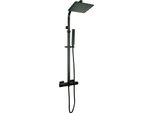Miscelatore Doccia Colonna Termostatica Doccia A Pioggia Black Aqua