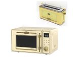 Kaiser Empire M 2530 ElfEm Mikrowelle 25L Mikrowellenherd mit Heißluft Grill 25 Funktionen+Retro-Toaster Kaiser T 4000 ElfEm