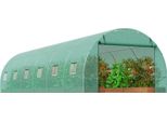 Succebuy Serra A Tunnel Walk-In, 29,2 X 9,7 X 6,5 Piedi, Serra Per Piante Con Struttura In Acciaio Zincato, Copertura In Pe Verde, Porta A Zip E 12 Finestre Per Progetti Di Giardinaggio