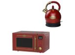Kaiser Empire M 2530 RotEm Mikrowelle 25L Mikrowellenherd mit Heißluft Grill 25 Funktionen +Wasserkocher WK 2000 RotEm