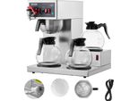 VEVOR kommerzielle Filterkaffeemaschine für 12-Tassen-Kaffeemaschine, Edelstahl-Kaffeemaschine für Restaurants, Büros, Cafés