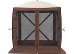 Succebuy Tenda Gazebo Pop-Up, Parasole A 4 Lati Con Schermi Privacy Rimovibili E Finestre A Rete, Tenda Privacy 6 X 6 Piedi A Montaggio Rapido Con Zanzariera, Marrone