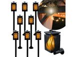 Blixtar 8X Solar 3In1 Lampada Led Da Giardino, Lanterna, Torcia Effetto Fiamma Lanterna