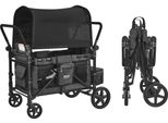 Vevor Passeggino A Spinta Per 4 Persone, Carrello Da Campeggio A 4 Posti, Grigio Scuro E Nero (Portata 150 Kg)