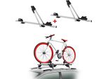 2X Portabici Menabo Juza Per Biciclette Fino A 15 Kg Portabici Da Tetto In Alluminio Abe