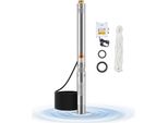 550W Edelstahl Tiefbrunnen-Tauchpumpe Wasserpumpe 174 Fuß 100L/min - Brunnenpumpe