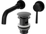Miscelatore Da Incasso Per Lavabo Kivo Black Klik Klak Con Troppo Pieno