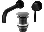 Miscelatore Da Incasso Per Lavabo Kivo Black Klik Klak Senza Troppopieno