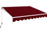 Tenda Da Sole A Bracci Pieghevoli Costway Tenda Da Sole, 295X250Cm Con Telaio In Alluminio E Manovella, Tenda Da Sole Regolabile Da 40 A 100°, Tenda Da Balcone