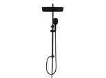 Joho Colonna Doccia Idromassaggio Soffione Nero Opaco Acciaio Inox 304 Colonna Doccia Senza Miscelatore Set Doccia Pioggia Doccetta Soffione 35X25Cm
