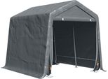 Outsunny Outdoor-Motorradgarage 2,4 x 2 m, Werkzeuggaragenzelt aus Metall und PE-Gewebe, für Motorräder und Fahrräder, Dunkelgrau