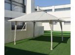 Costway Gazebo Pop Up 4X4M, Gazebo Da Giardino Regolabile In Altezza Con Doppio Tetto E Borsa Per Il Trasporto, Gazebo Pieghevole Da Giardino Tenda Per Feste Impermeabile Cachi