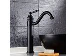 Miscelatore Lavabo Kran Retro Black In Appoggio Leda Lauferi
