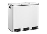 Cesto Per La Raccolta Differenziata Sort 54L (3X18 L) + Sacchi Per Rifiuti, Bianco