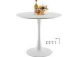 Vevor Tavolo Da Pranzo Rotondo Tavolo Da Cucina Tavolo In Legno (80 Cm / 113,4 Kg Di Portata) Per 2-4 Persone, Tavoli Da Ufficio Moderni Con Base A Colonna In Design Tulipano