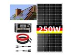 250W Monocristallino Pannello Solare Set Balcone Centrale Elettrica Sistema Solare Modulo Solare Per Camper Caravan Famiglia E Off-Grid Sistema