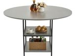 Vevor Tavolo Da Pranzo Rotondo Tavolo Da Cucina Tavolo In Legno (120 Cm / 136,1 Kg Di Portata) Per 2-4 Persone, Tavoli Moderni Per Il Tempo Libero Con Ripiano E Gambe In Metallo