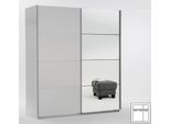 Armadio Easy Plus Ad Ante Scorrevoli 135X65X210Cm Bianco Con Specchio