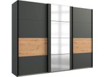 Armadio Ad Ante Scorrevoli Barmbek Armadio Con Specchio, Disponibile In Grafite/Rovere Artisan, 360X64X236Cm