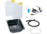 Kit Da Campeggio 12V Lavabo Nero 354X325X100Mm 19 Litri T4 T5 T6 Vito Set