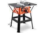 Sega Circolare Da Banco Con Supporto, Sega Circolare Da Banco Compatta E Portatile Con 1800 W, Diametro Esterno Della Lama Di 254 Mm, Capacità Di Taglio Massima Di 200 Mm, Velocità Di Taglio Di 4800 Giri Al Minuto, Con Lama A 24 Denti, Per La Lavorazione Del Legno E La Costruzione Di Mobili Fai Da Te
