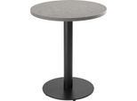 Tavolo Da Pranzo Da 60 Cm Base Nera E Rivestimento In Cemento Grigio - Oviala Rivoli