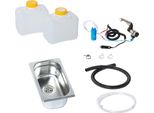 12V Set Tecnologico Lavabo Da Campeggio Kit Lavabo 265X160X100Mm T4 T5