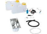 12V Mini Cucina Cucina Da Campeggio Kit Blocco Cucina Lavello 265X160X150 Mm Novo Womo
