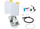 Kit Blocco Cucina 230V Lavello 265X160X100Mm Barwig Cromo 19 Litri Bulli Vito T6