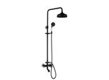 Batteria Doccia Kran Retro Ottone Lamea Nero Lauferi