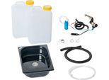 Kit Da Campeggio 12V Lavabo Nero 325X265X100Mm 19 Litri T4 T5 T6 Transit