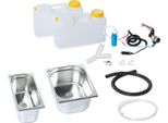 12V Mini Cucina Vendita Kit Stand Lavello 325X265X150X 325X176X150 Doppia Vasca