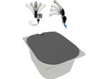 Lavello In Acciaio Inox + Coperchio - Antracite Camper 325X265X100 Mm +H