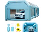 Succebuy Cabina Di Verniciatura Gonfiabile Portatile 26X15X10Ft Cabina Di Verniciatura Per Auto Con Sistema Di Filtraggio Dell'aria E 2 Soffiatori Stazione Di Lavoro Per Verniciatura Auto