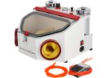 Succebuy Sabbiatrice Dentale, 2 Penne + 2 Serbatoi, Sabbiatrice Da Laboratorio Con Luce Led, Ampia Finestra Di Visualizzazione, Comando A Pedale